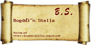 Bogdán Stella névjegykártya
