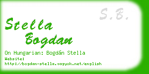 stella bogdan business card